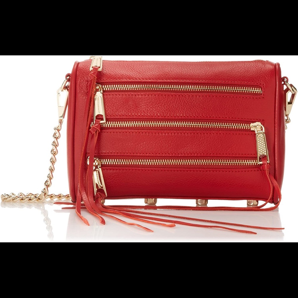 Rebecca Minkoff Mini 5-Zip Red Crossbody Bag